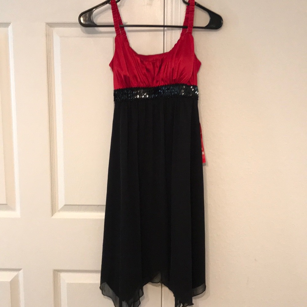 Black & Red Sequin Dress